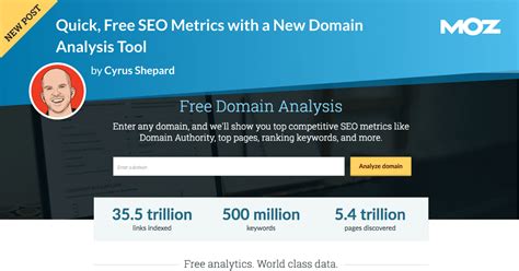 moz analytics free|Announcing Quick, Free SEO Metrics with a New Domain .